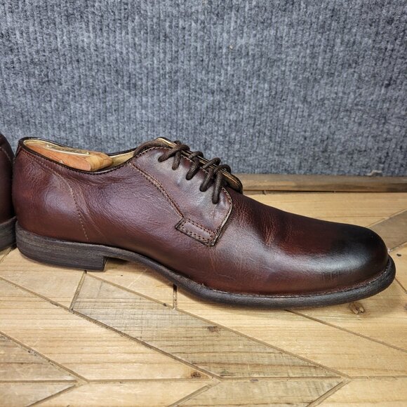 Frye John Frye - James - Men\'s 10.5 D Brown Plain Toe Lace Up Oxford Dress Shoes main image 7